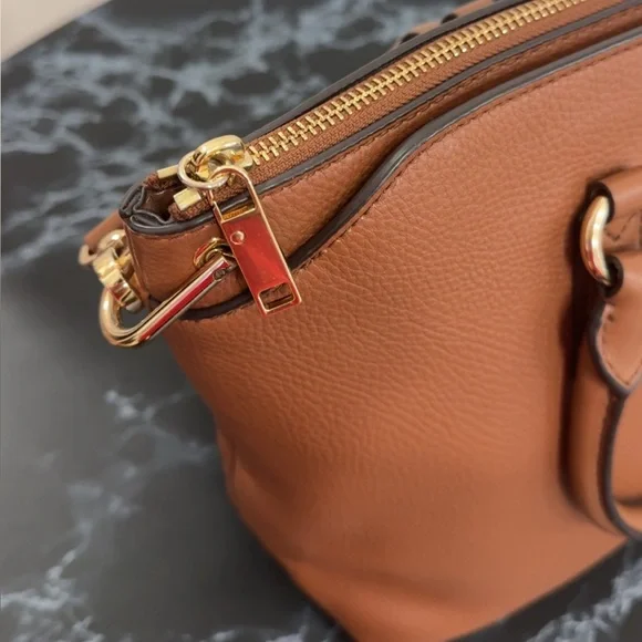 MICHAEL Michael Kors Elson Large Convertible Satchel in Brown Luggage AUTHENTIC - Picture 15 of 16